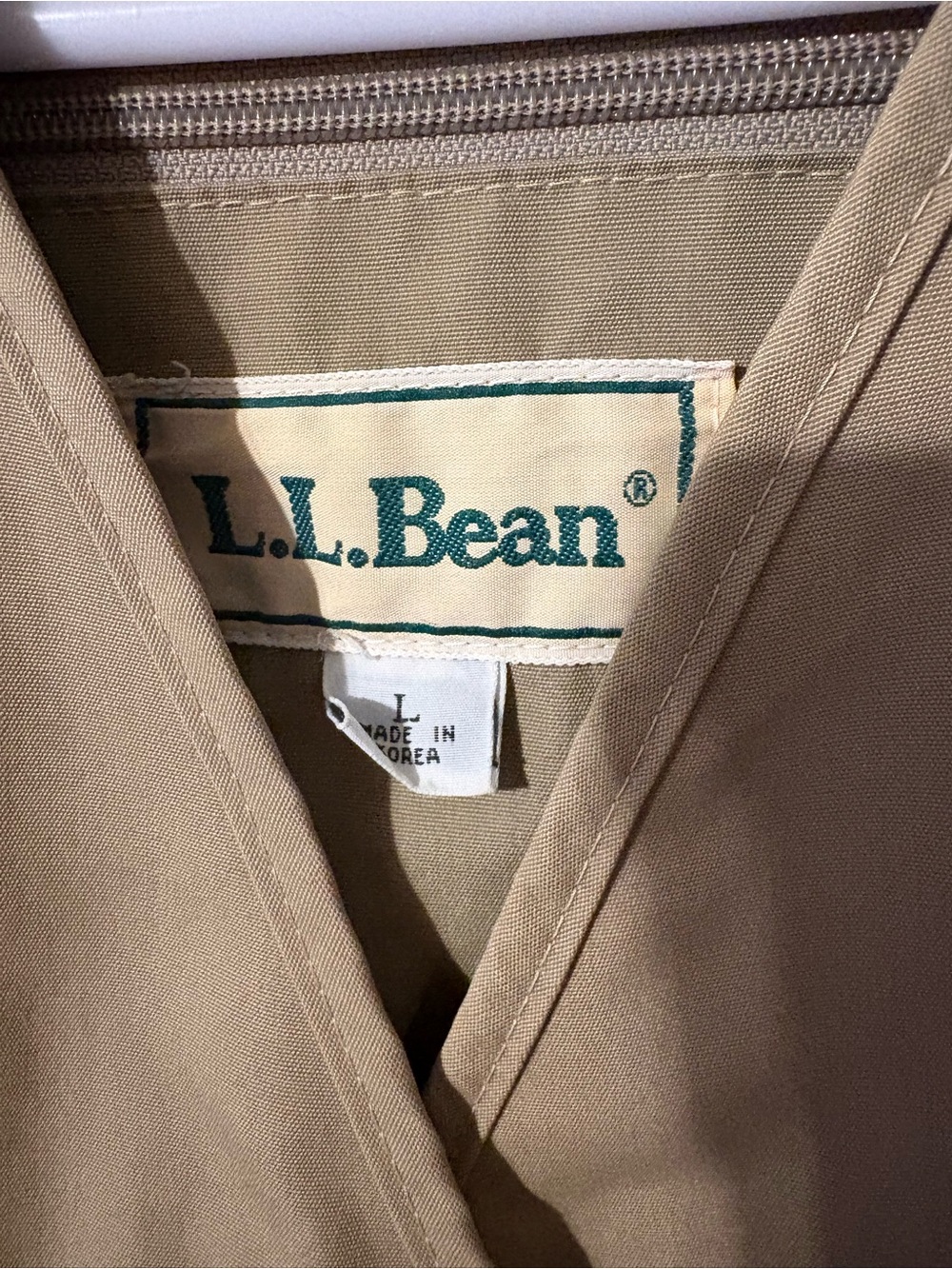 L.L. Bean Men's Vest in Khaki Tan